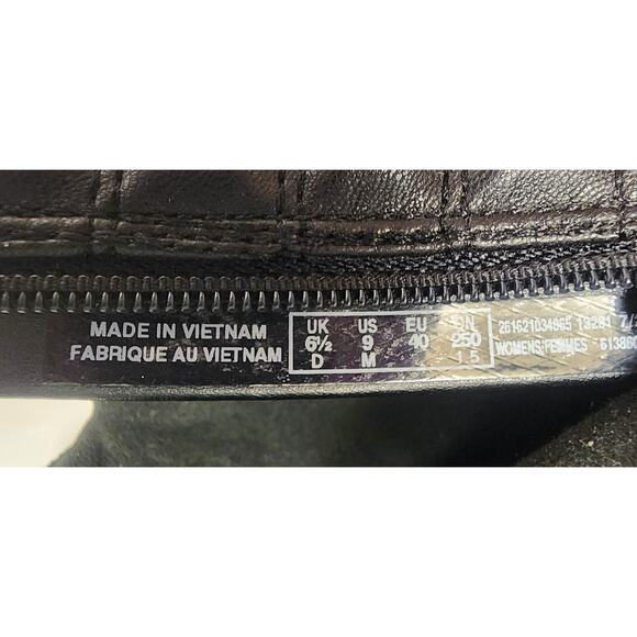 Clarks Collection Quilted Casual Black Leather Sneaker Boots-Layton Size 9M - Picture 7 of 7